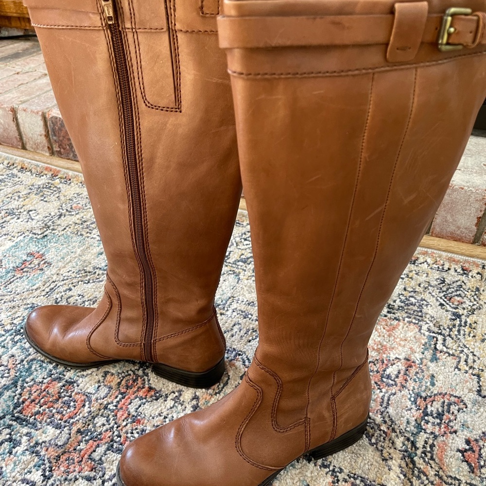 Naturalizer Leather Josephine Tall wide calf riding boots size 6.5